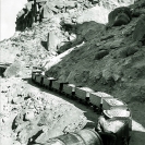 Ore train arriving at Ryan from the mines 1916 - Courtesy National Park Service, Death Valley National Park