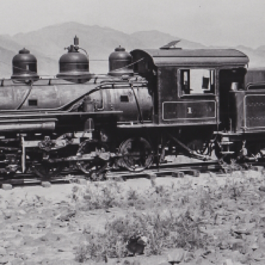 Death Valley R.R., Aug. 1914, New Narrow Gauge Locomotive - County of Inyo, Eastern California Museum
