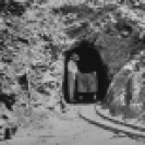 Mr. Ryan in tunnel, Ryan Mine 1914 - County of Inyo, Eastern California Museum