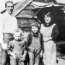 Mr. and Mrs. Frank Sands and children at the Lila C Mine, Courtesy National Park Service, Death Valley National Park