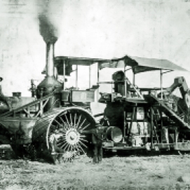 CL Best steam tractor combine. Years 1888 to 1908 - Courtesy National Park Service, Death Valley National Park