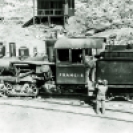 Heisler geared locomotive at Ryan, California from Borate and Daggett RR used in construction of Death Valley RR 1914. There were two of these geared locomotives, one "Francis" and the other "Marion" after Francis Marion Smith - Courtesy National Park Service, Death Valley National Park