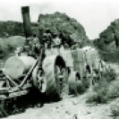Old Dinah hauling borax ore from Old Borate to Daggett - Courtesy National Park Service, Death Valley National Park